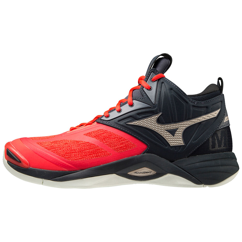 Tenis Para Voleibol Mizuno Wave Momentum 2 Mid Para Hombre Rojos/Dorados 1504896-QD